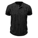6 Kind Fashion Men Short-sleeved T-shirt Daily Henry Shirt Casual Top - AwwwCos