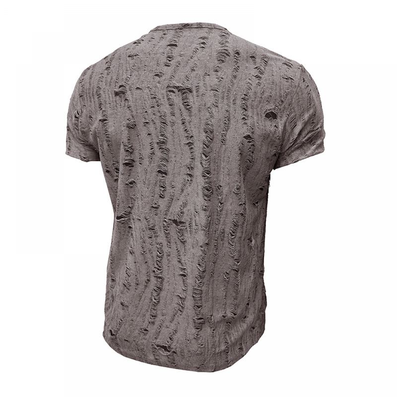 6 Kind Fashion Men Short-sleeved T-shirt Daily Henry Shirt Casual Top - AwwwCos
