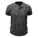 6 Kind Fashion Men Short-sleeved T-shirt Daily Henry Shirt Casual Top - AwwwCos