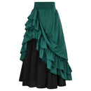 6 Kinds Victorian Maxi Skirt for Women Renaissance Long Double Layer Ruffle Skirt - AwwwCos