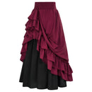 6 Kinds Victorian Maxi Skirt for Women Renaissance Long Double Layer Ruffle Skirt - AwwwCos