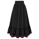 6 Kinds Victorian Maxi Skirt for Women Renaissance Long Double Layer Ruffle Skirt - AwwwCos