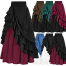 6 Kinds Victorian Maxi Skirt for Women Renaissance Long Double Layer Ruffle Skirt - AwwwCos