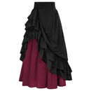 6 Kinds Victorian Maxi Skirt for Women Renaissance Long Double Layer Ruffle Skirt - AwwwCos