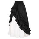 6 Kinds Victorian Maxi Skirt for Women Renaissance Long Double Layer Ruffle Skirt - AwwwCos