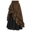 6 Kinds Victorian Maxi Skirt for Women Renaissance Long Double Layer Ruffle Skirt - AwwwCos