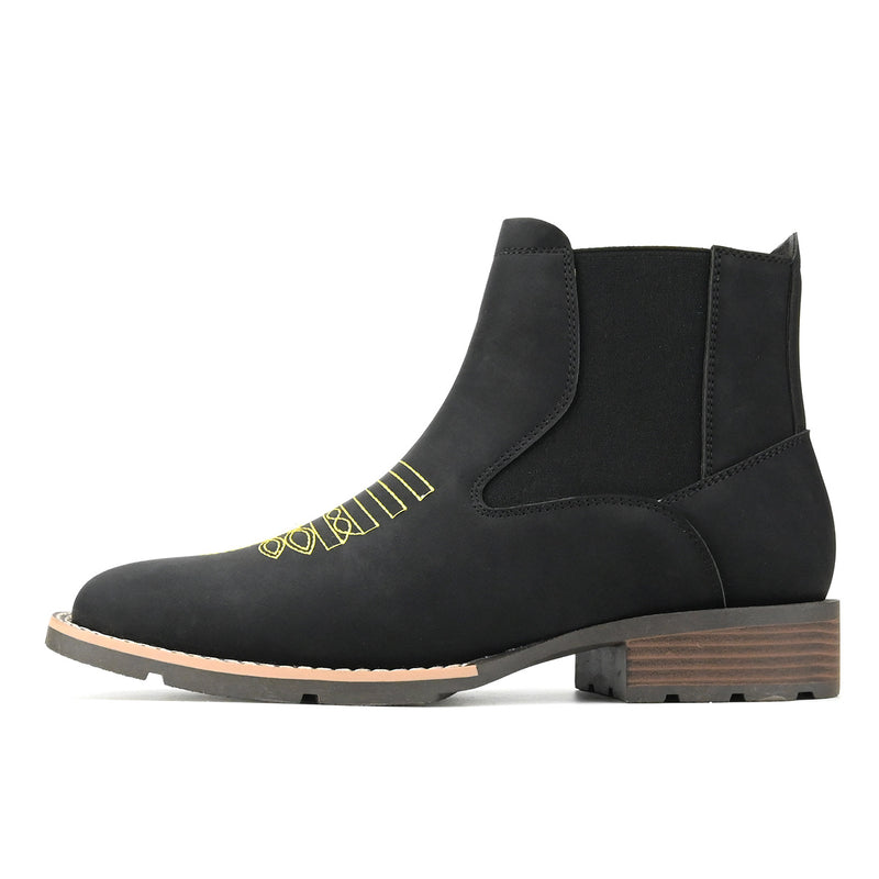 6 Kinds Western Cowboy Cosplay Elastic Shoes  Embroidered Chelsea Boots - AwwwCos