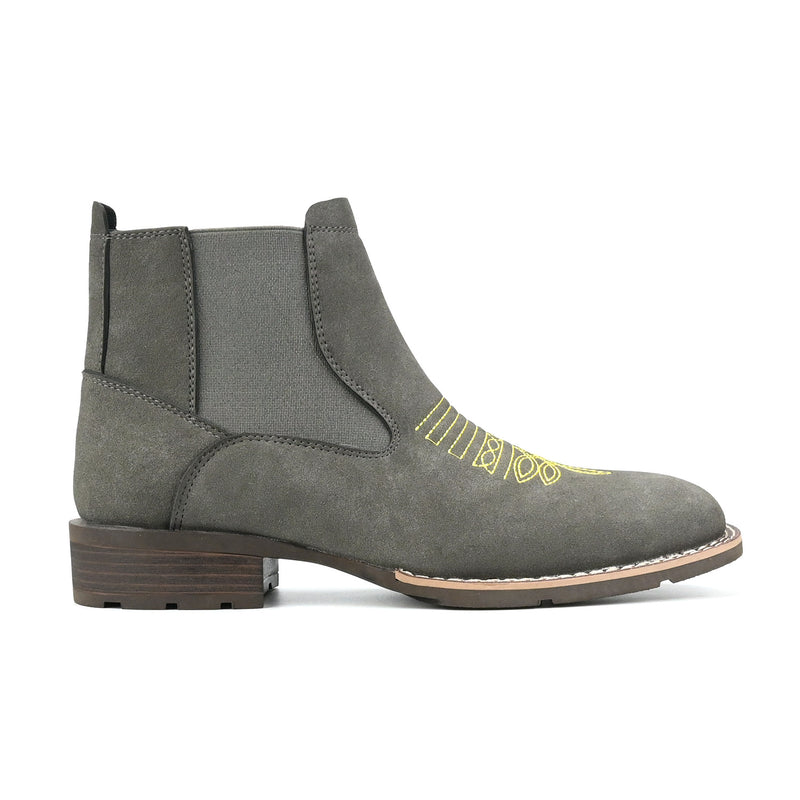 6 Kinds Western Cowboy Cosplay Elastic Shoes  Embroidered Chelsea Boots - AwwwCos