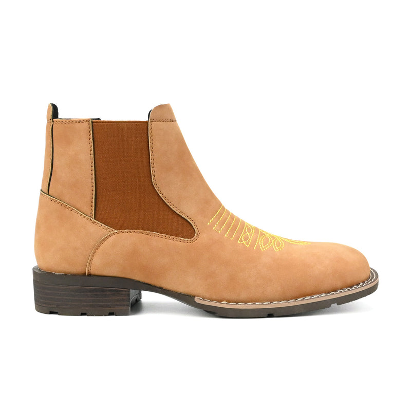 6 Kinds Western Cowboy Cosplay Elastic Shoes  Embroidered Chelsea Boots - AwwwCos
