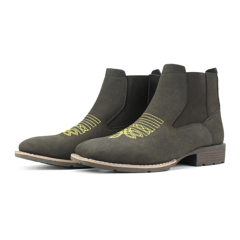 6 Kinds Western Cowboy Cosplay Elastic Shoes  Embroidered Chelsea Boots - AwwwCos