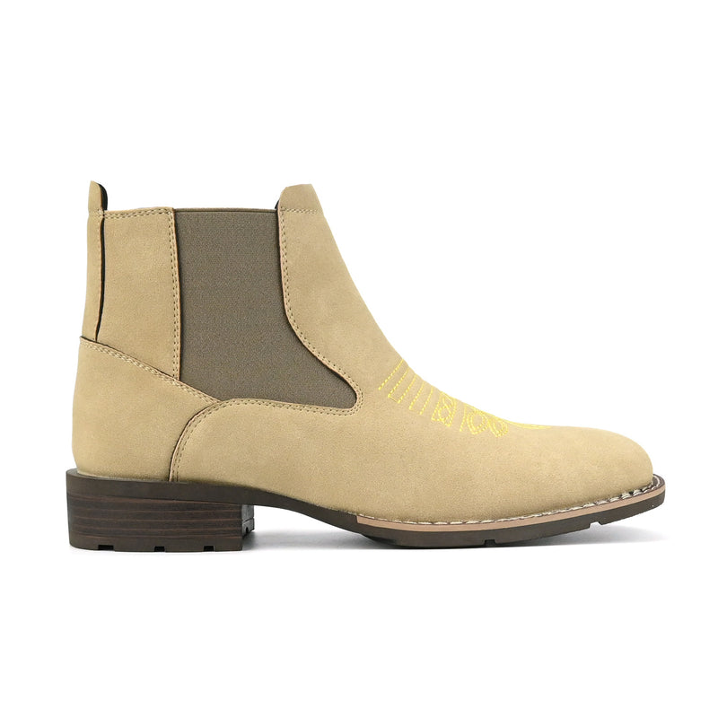 6 Kinds Western Cowboy Cosplay Elastic Shoes  Embroidered Chelsea Boots - AwwwCos