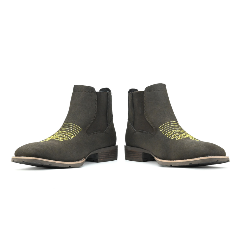 6 Kinds Western Cowboy Cosplay Elastic Shoes  Embroidered Chelsea Boots - AwwwCos