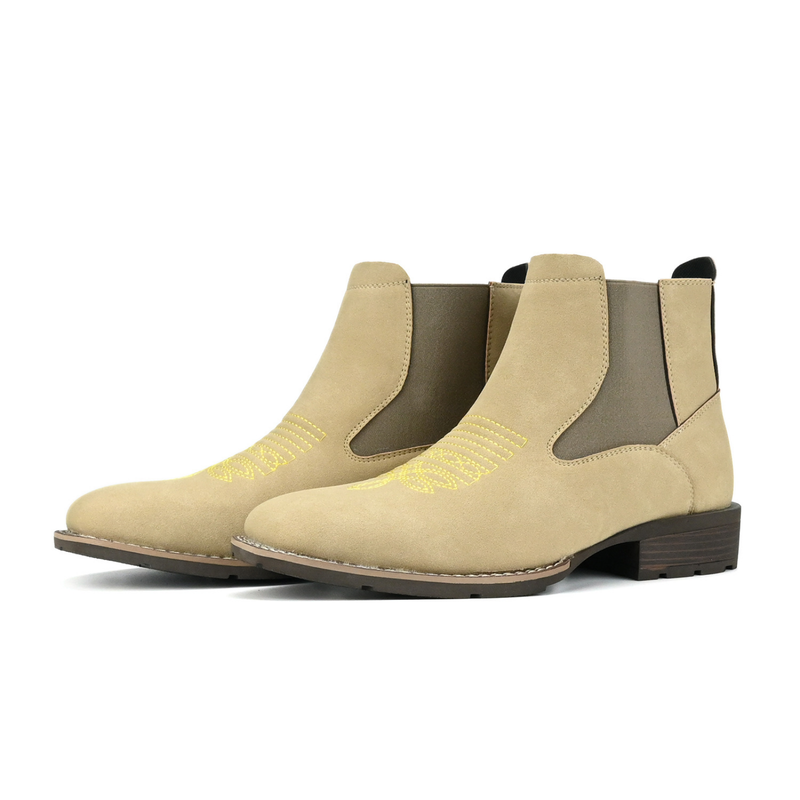 6 Kinds Western Cowboy Cosplay Elastic Shoes  Embroidered Chelsea Boots - AwwwCos