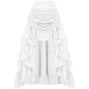 6 Kinds Womens Vintage Gothic Steampunk High Low Drawstring Ruffles Skirt - AwwwCos