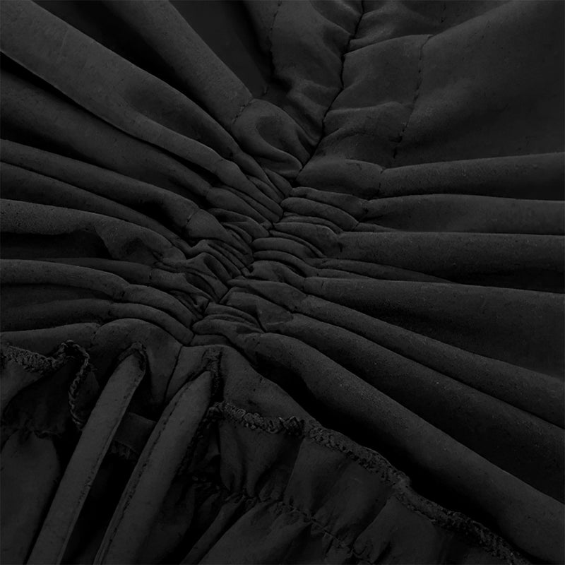 6 Kinds Womens Vintage Gothic Steampunk High Low Drawstring Ruffles Skirt - AwwwCos