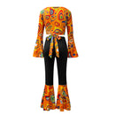 7 Kinds 60s 70s Women Hippie Fashion Flared Pants Printed Trousers Turban - AwwwCos