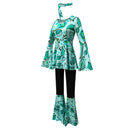 7 Kinds 60s 70s Women Hippie Fashion Flared Pants Printed Trousers Turban - AwwwCos