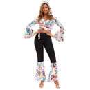 7 Kinds 60s 70s Women Hippie Fashion Flared Pants Printed Trousers Turban - AwwwCos