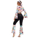 7 Kinds 60s 70s Women Hippie Fashion Flared Pants Printed Trousers Turban - AwwwCos