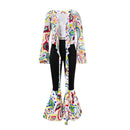7 Kinds 60s 70s Women Hippie Fashion Flared Pants Printed Trousers Turban - AwwwCos