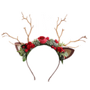 7 Kinds Floral Antler Headpiece Woodland Deer Horns Flower Reindeer Cosplay Headband - AwwwCos