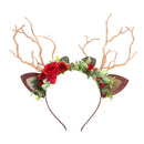 7 Kinds Floral Antler Headpiece Woodland Deer Horns Flower Reindeer Cosplay Headband - AwwwCos