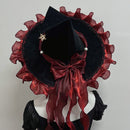 7 Kinds Handmade Witch Big Brim Hat Pointed Wizard Cosplay Gothic Lolita Style Dress Up