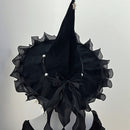 7 Kinds Handmade Witch Big Brim Hat Pointed Wizard Cosplay Gothic Lolita Style Dress Up