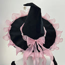 7 Kinds Handmade Witch Big Brim Hat Pointed Wizard Cosplay Gothic Lolita Style Dress Up