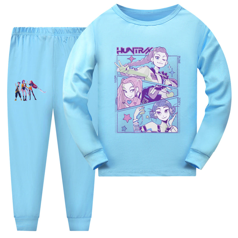 7 Kinds Kids Anime K-Pop Demon Hunters Cosplay Costume Top Pants - AwwwCos