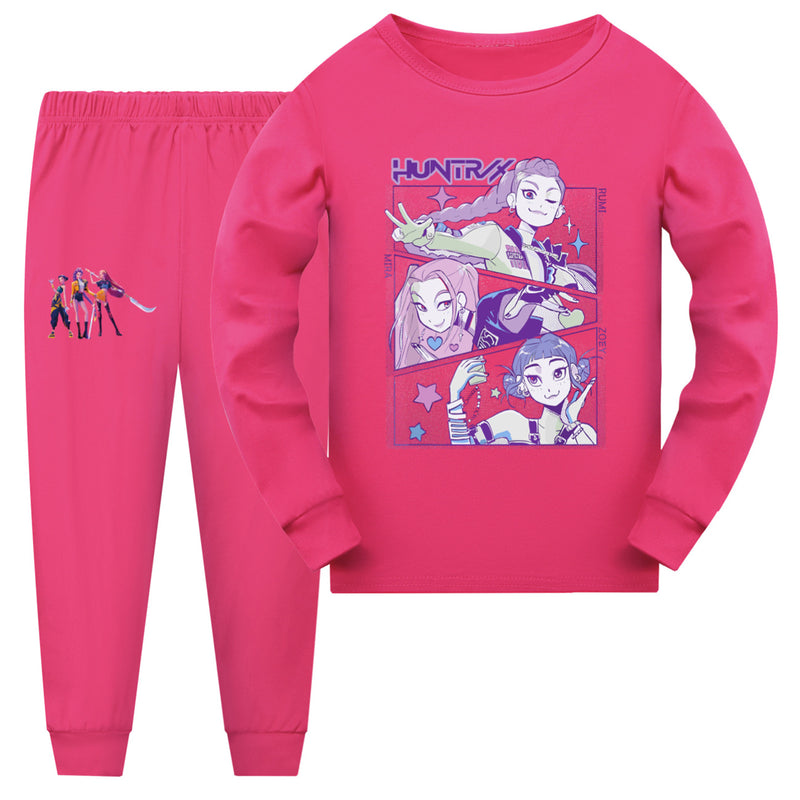 7 Kinds Kids Anime K-Pop Demon Hunters Cosplay Costume Top Pants - AwwwCos