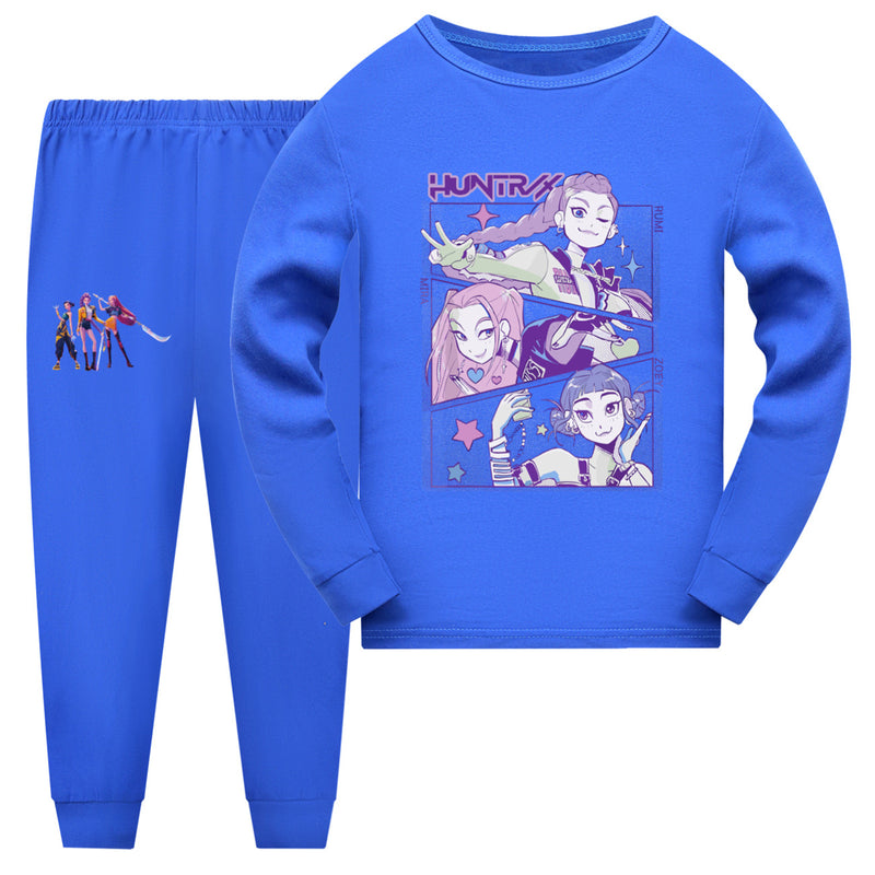 7 Kinds Kids Anime K-Pop Demon Hunters Cosplay Costume Top Pants - AwwwCos