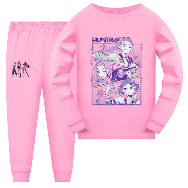 7 Kinds Kids Anime K-Pop Demon Hunters Cosplay Costume Top Pants - AwwwCos