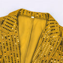 7 Kinds Men Steampunk Tailcoat Renaissance Club Bar Glitter Sequins Trench