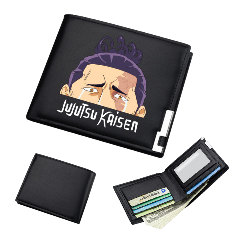 AwwwCos Anime Jujutsu Kaisen Itadori Yuji Gojo Satoru Sukuna Wallets Artificial Leather Slim Bi-Fold Wallet Multi Purpose Wallet