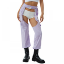 Women Fashion Pants High Rise Sweatpants Reflective Sexy Trousers - AwwwCos