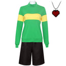 Undertale Frisk Chara Cosplay Costume Adult Hoodie Set