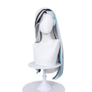 80 cm Adult Girls Monster High Frankie Stein Cosplay Wig White Long Straight Hair