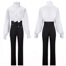 80s Musician Purple Prince Cosplay Suit Jacket and Evening Gown Set