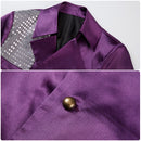 80s Musician Purple Prince Cosplay Suit Jacket and Evening Gown Set