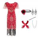 8 Kinds Female V Dress Long Gown Evening Party Sequin Dress Accessories - AwwwCos