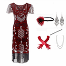 8 Kinds Female V Dress Long Gown Evening Party Sequin Dress Accessories - AwwwCos