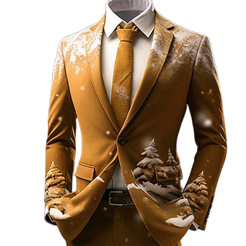 8 Kinds Mardi Gras Casual Sweatsuits One Buttton Notched Lapel Floral Coat - AwwwCos