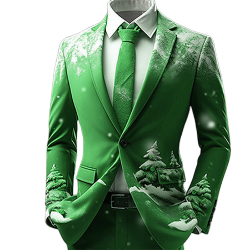 8 Kinds Mardi Gras Casual Sweatsuits One Buttton Notched Lapel Floral Coat - AwwwCos