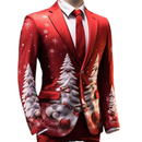 8 Kinds Mardi Gras Casual Sweatsuits One Buttton Notched Lapel Floral Coat - AwwwCos