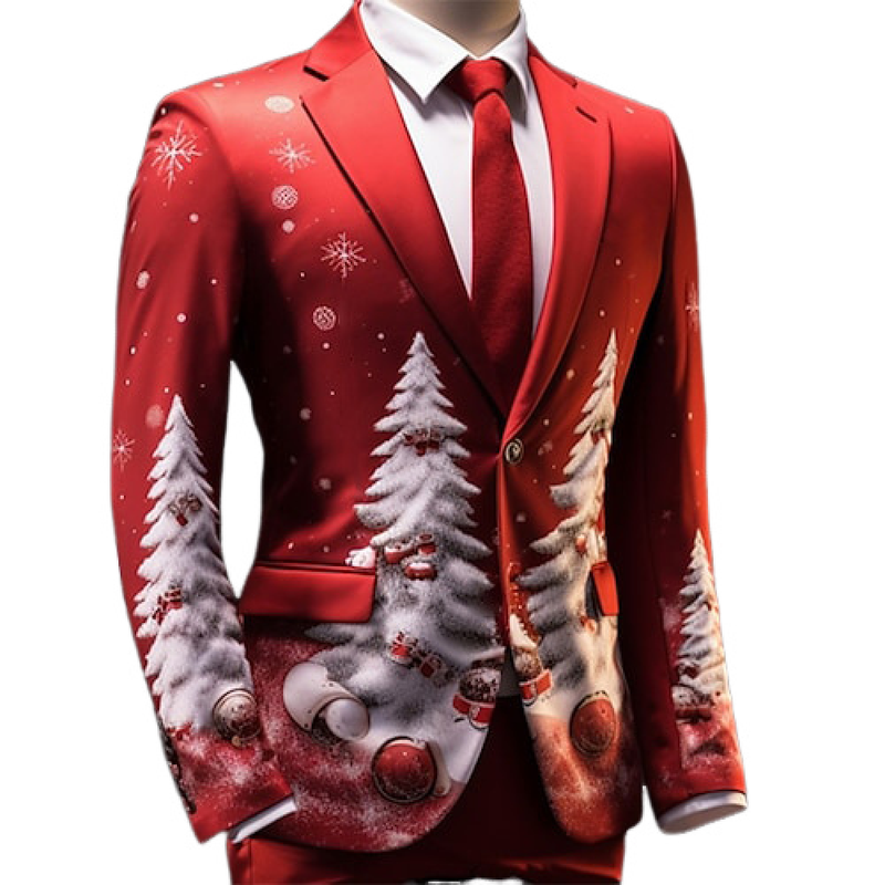 8 Kinds Mardi Gras Casual Sweatsuits One Buttton Notched Lapel Floral Coat - AwwwCos