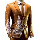 8 Kinds Mardi Gras Casual Sweatsuits One Buttton Notched Lapel Floral Coat - AwwwCos