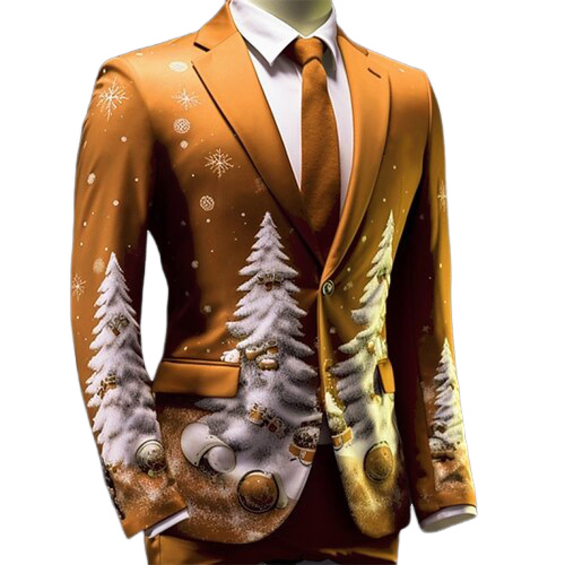 8 Kinds Mardi Gras Casual Sweatsuits One Buttton Notched Lapel Floral Coat - AwwwCos