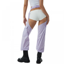 Women Fashion Pants High Rise Sweatpants Reflective Sexy Trousers - AwwwCos