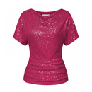8 kinds Female Sparkly Club Cocktail Party Tops Glitter Sequin Shirts